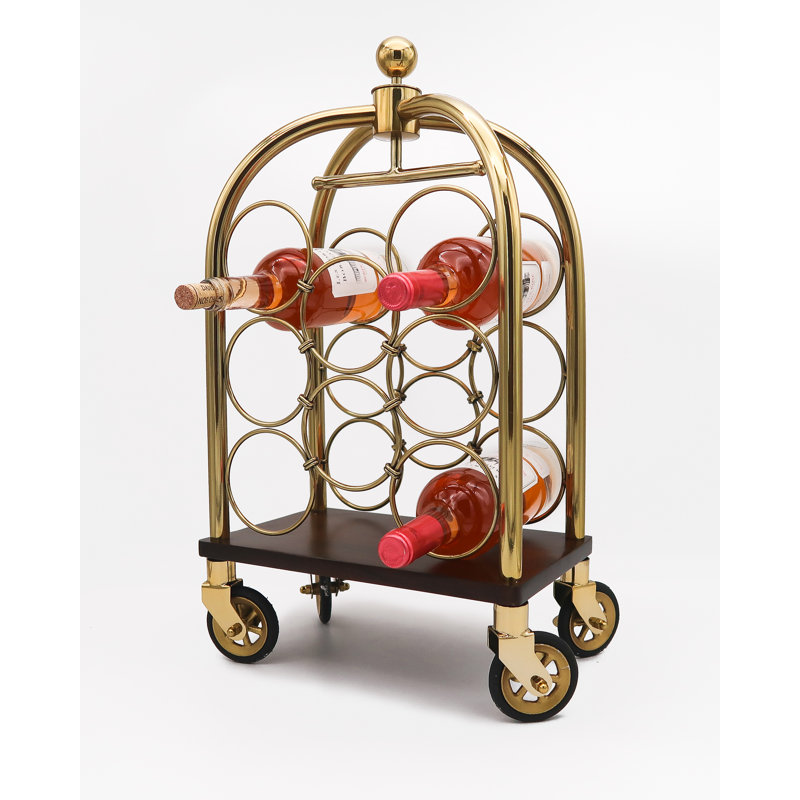 Godinger Silver Art Co Luggage Wine Bar Cart Wayfair